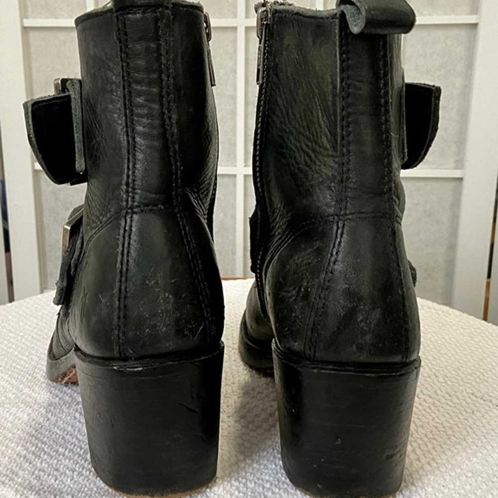 Frye Sabrina Double Buckle Black Leather Heeled B… - image 4