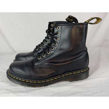 Vintage Dr Martens Boots 1460 Black Leather Lace … - image 1