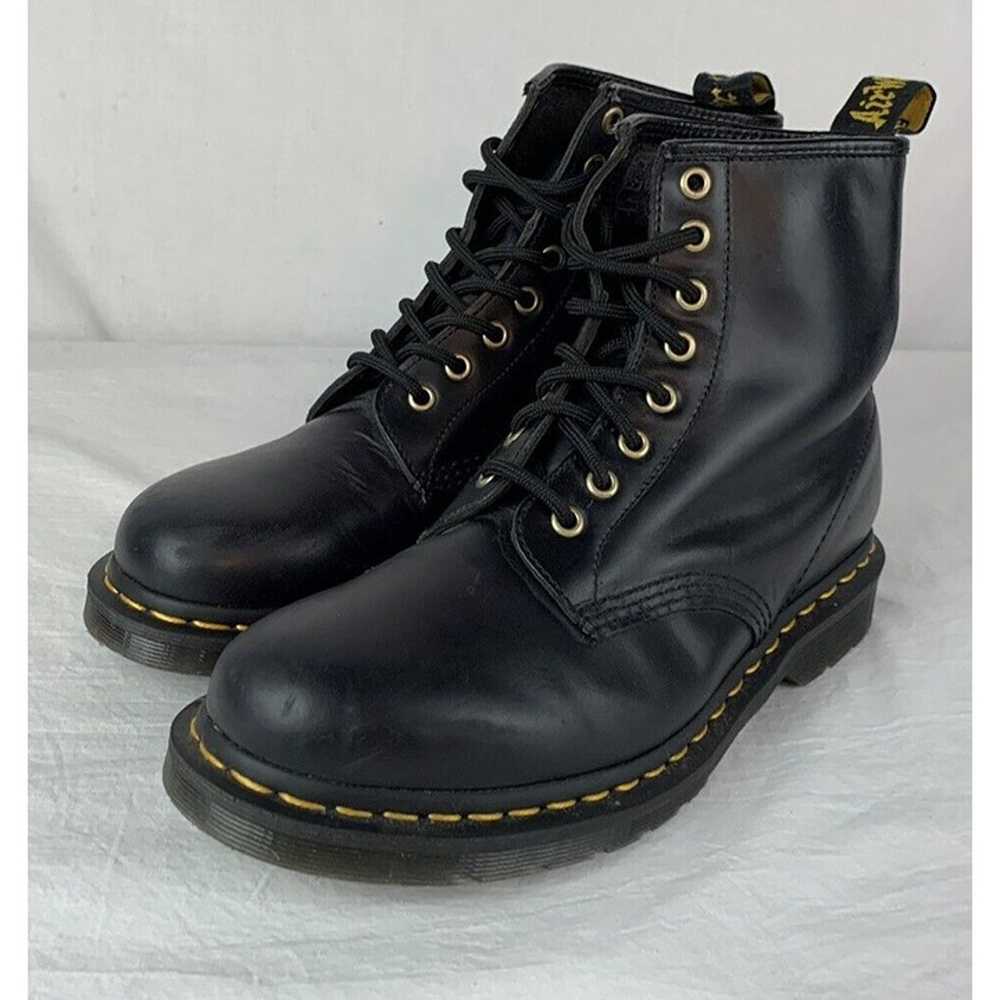 Vintage Dr Martens Boots 1460 Black Leather Lace … - image 3