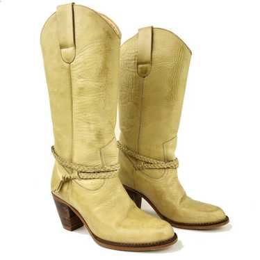 VTG Nobil's Tall Yellow Cowboy Boots 6 V - image 1