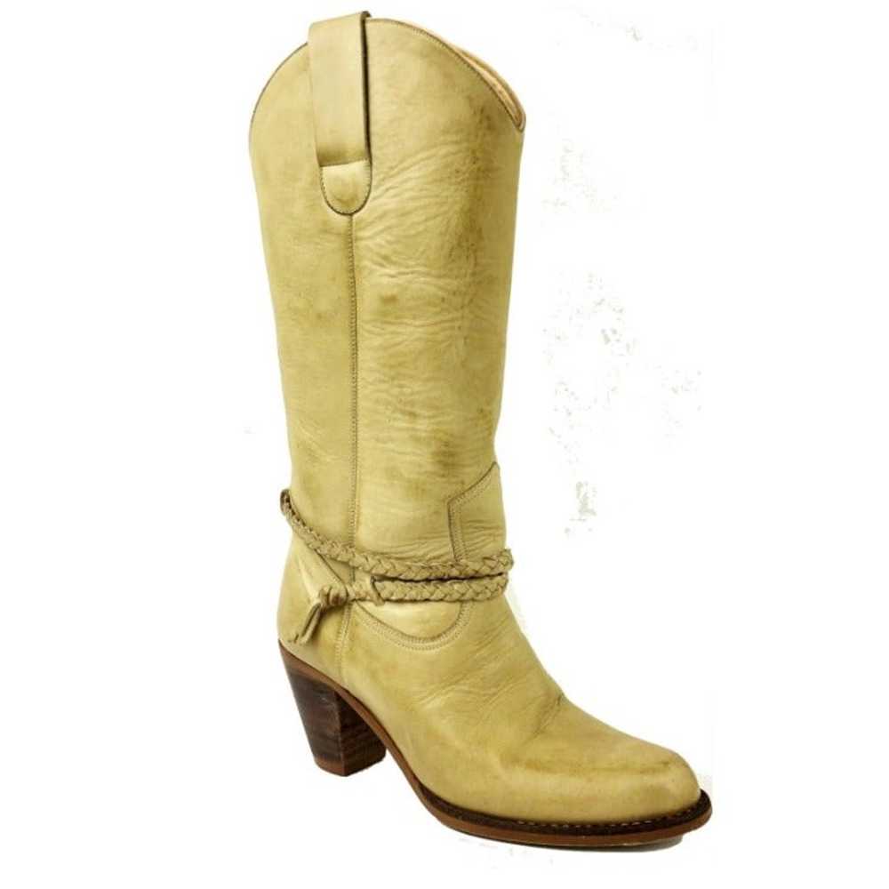 VTG Nobil's Tall Yellow Cowboy Boots 6 V - image 3