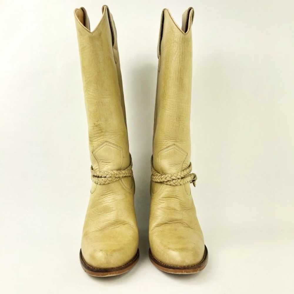 VTG Nobil's Tall Yellow Cowboy Boots 6 V - image 6