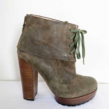 Modern Vintage Jenie Suede Ankle Boots in Moss Gr… - image 1