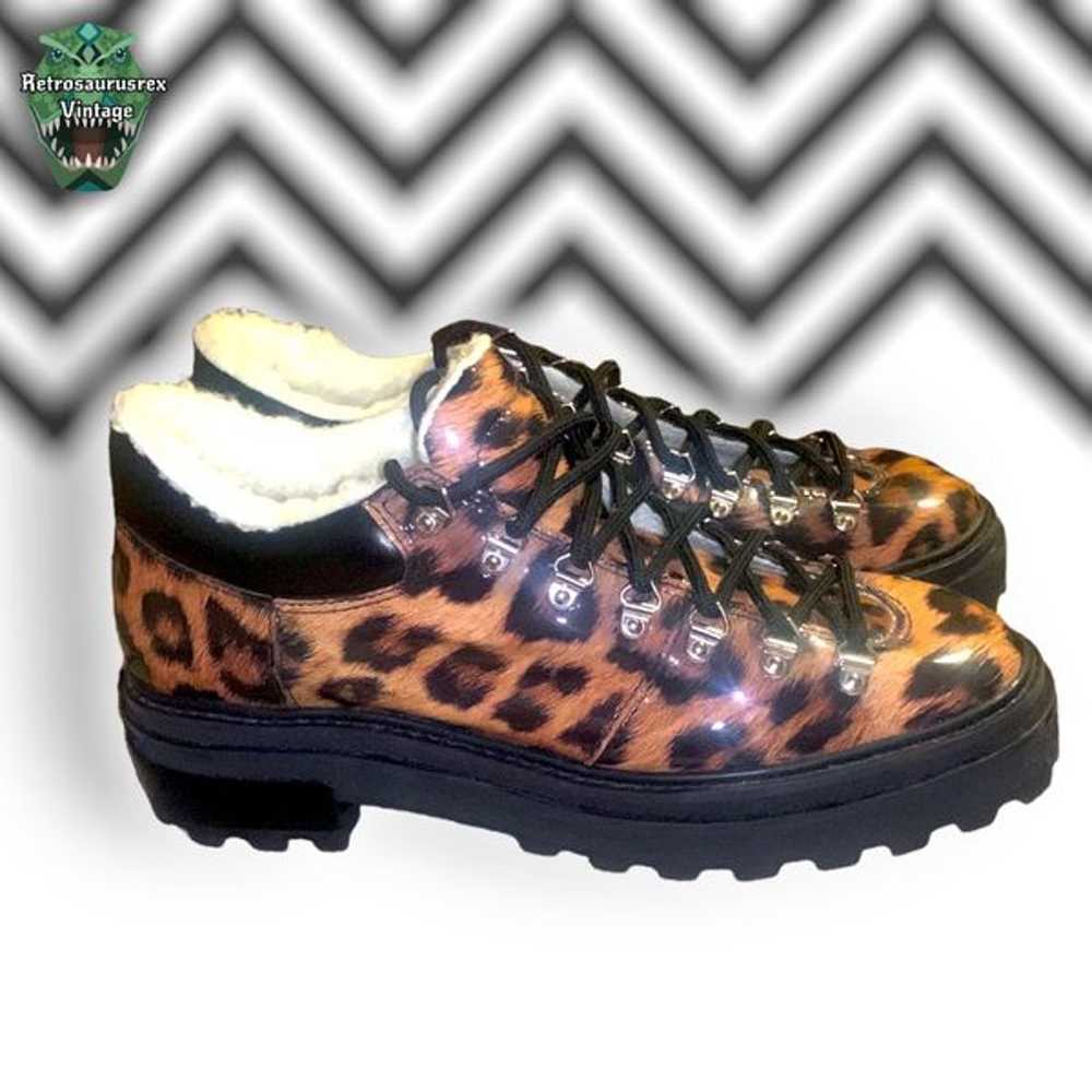 Leopard Print Patent Leather Gothic Vibe Creeper … - image 11