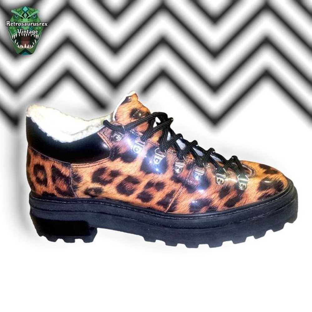 Leopard Print Patent Leather Gothic Vibe Creeper … - image 1