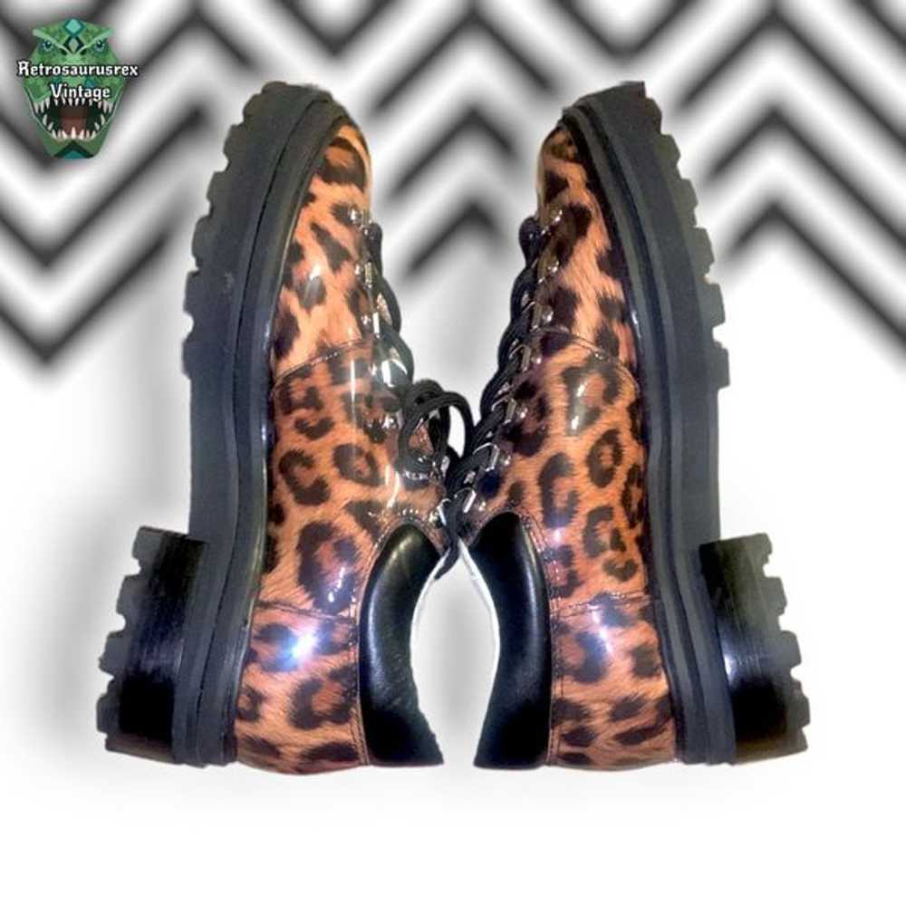 Leopard Print Patent Leather Gothic Vibe Creeper … - image 3