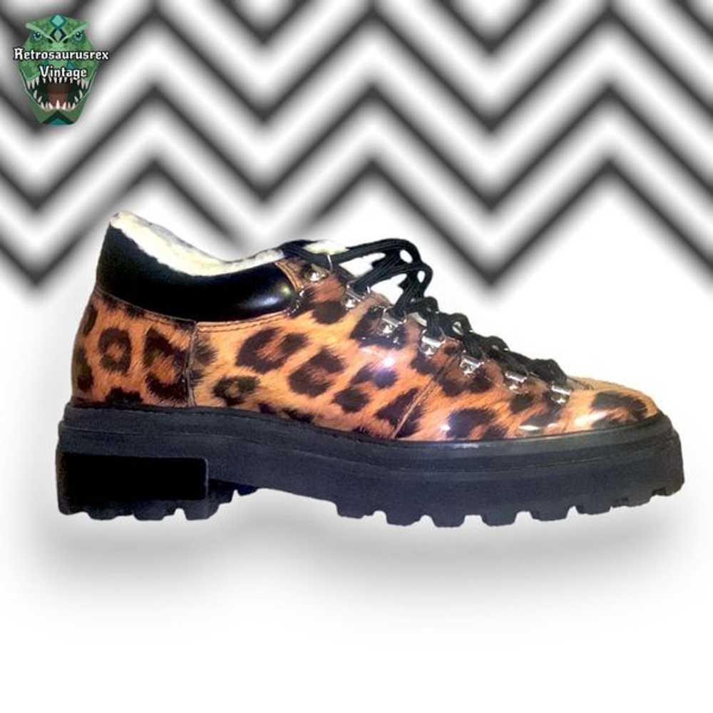 Leopard Print Patent Leather Gothic Vibe Creeper … - image 7