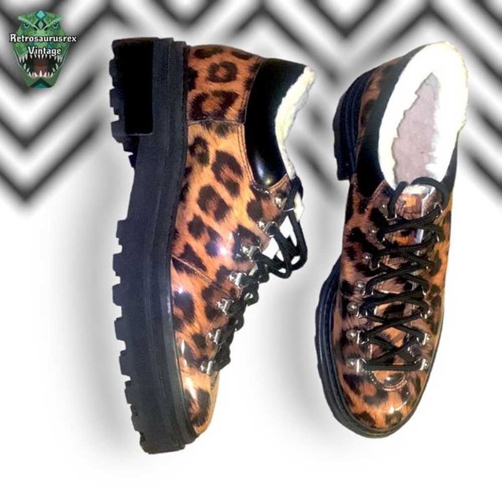 Leopard Print Patent Leather Gothic Vibe Creeper … - image 8