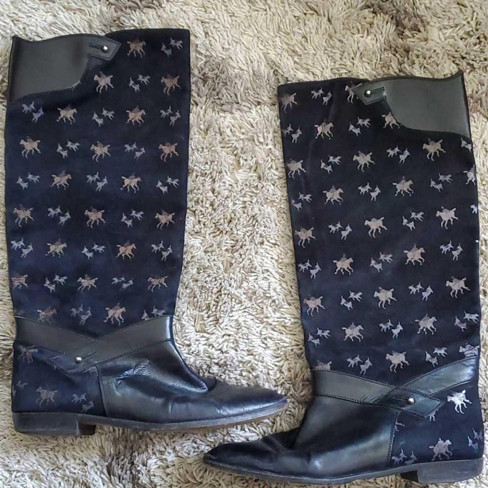 RARE Vintage Bally Horse Print Boots - image 1