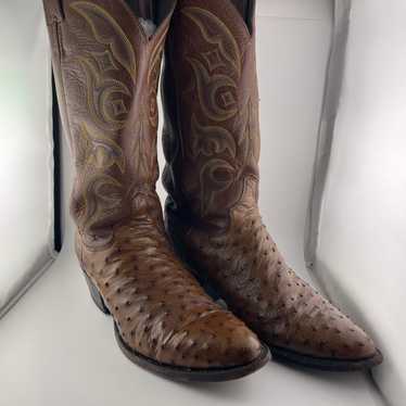 Justin 8927 Unisex Exotic Boot with Brown Full Qu… - image 1