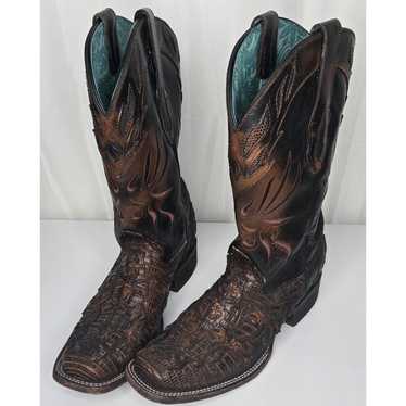 Corral Vintage Cowboy Boots Distress Embroidery C… - image 1