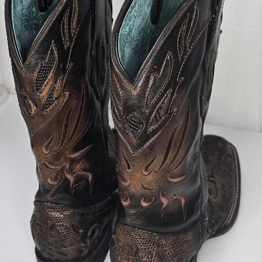 Corral Vintage Cowboy Boots Distress Embroidery C… - image 7