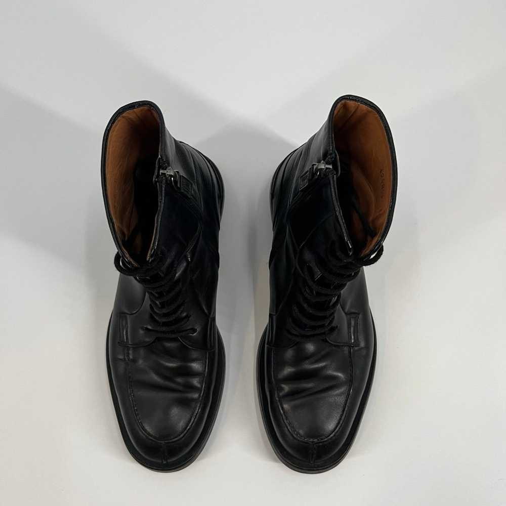 GUCCI Black Leather Navigate Combat Boots Lace & … - image 9