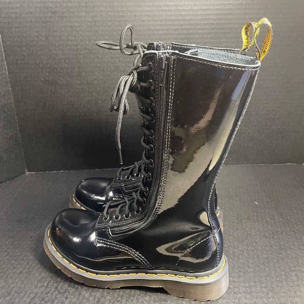 Retro  Double Zipper Dr Martens Patent Leather 14… - image 3