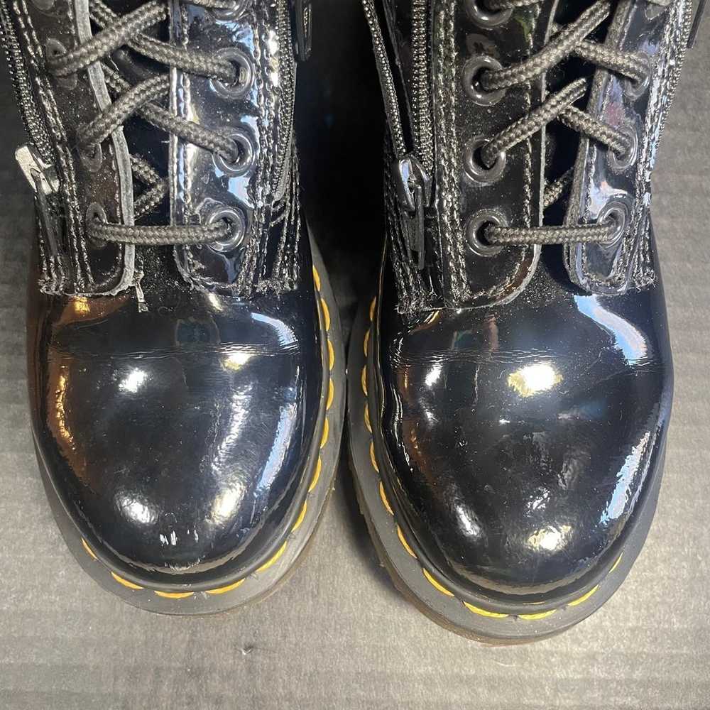 Retro  Double Zipper Dr Martens Patent Leather 14… - image 9