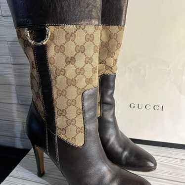 Gucci GG Monogram Vintage Boots - image 1