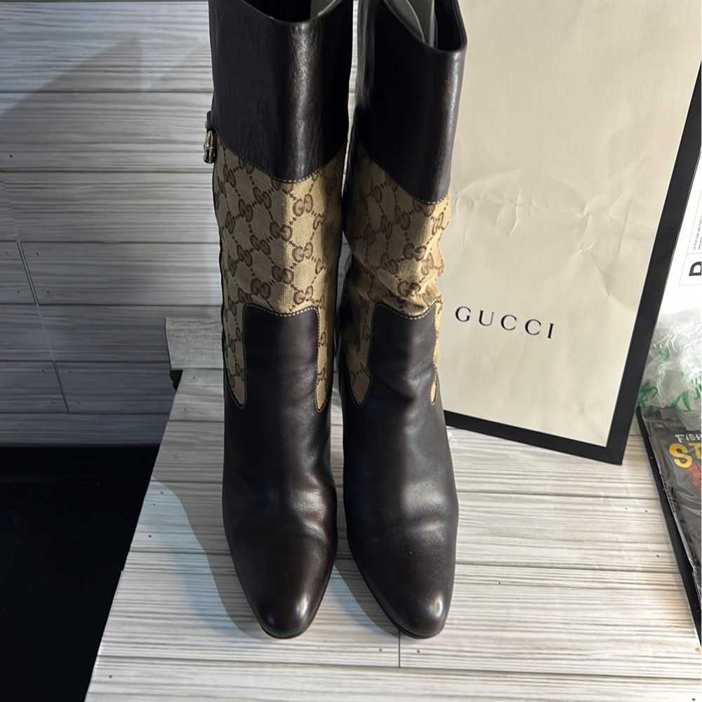 Gucci GG Monogram Vintage Boots - image 2