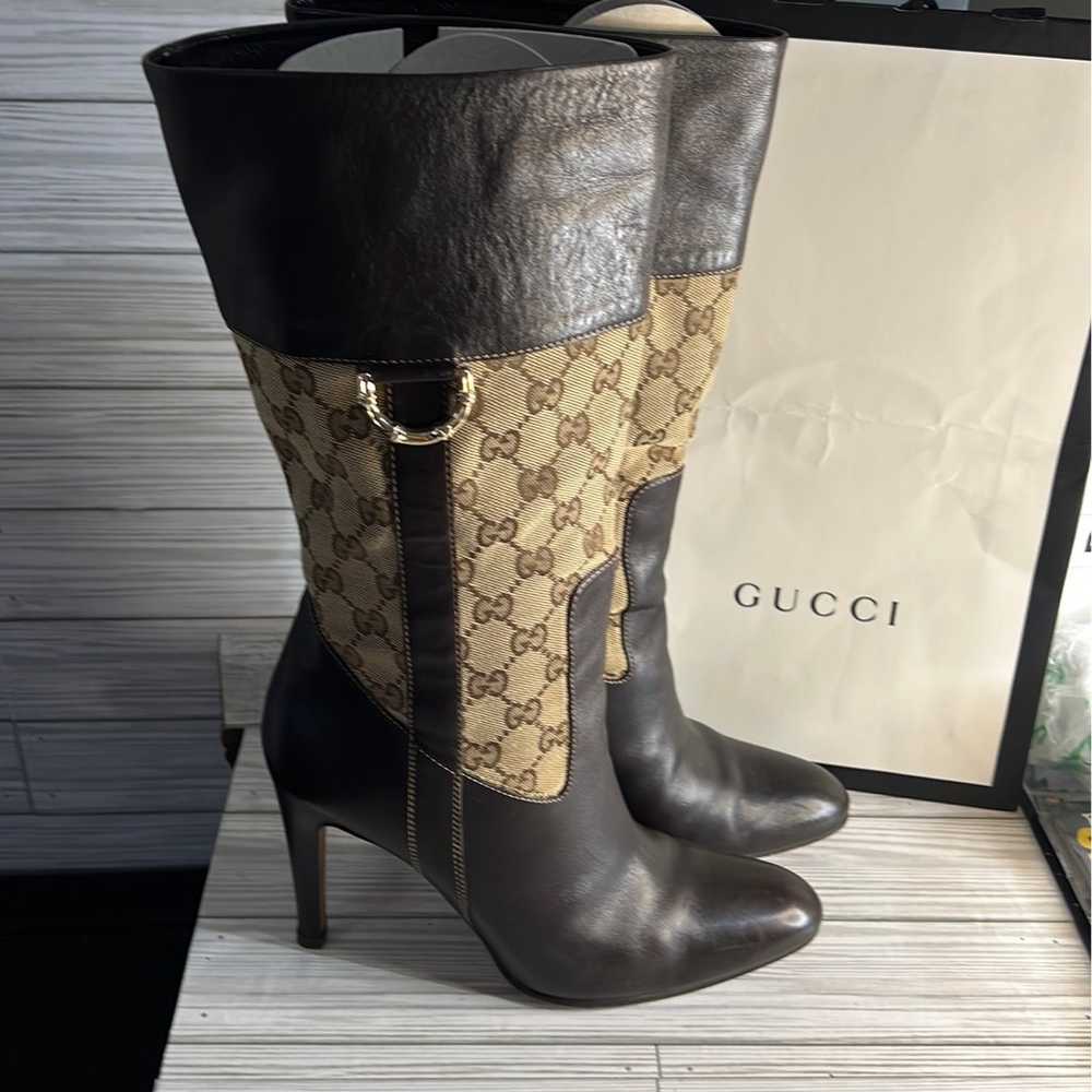 Gucci GG Monogram Vintage Boots - image 3