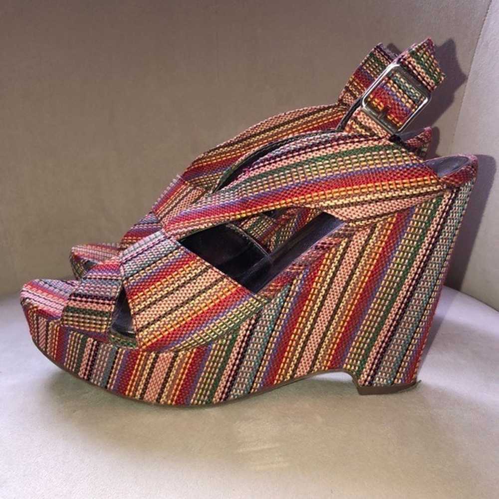 Boho platform wedge sandal multi color - image 5