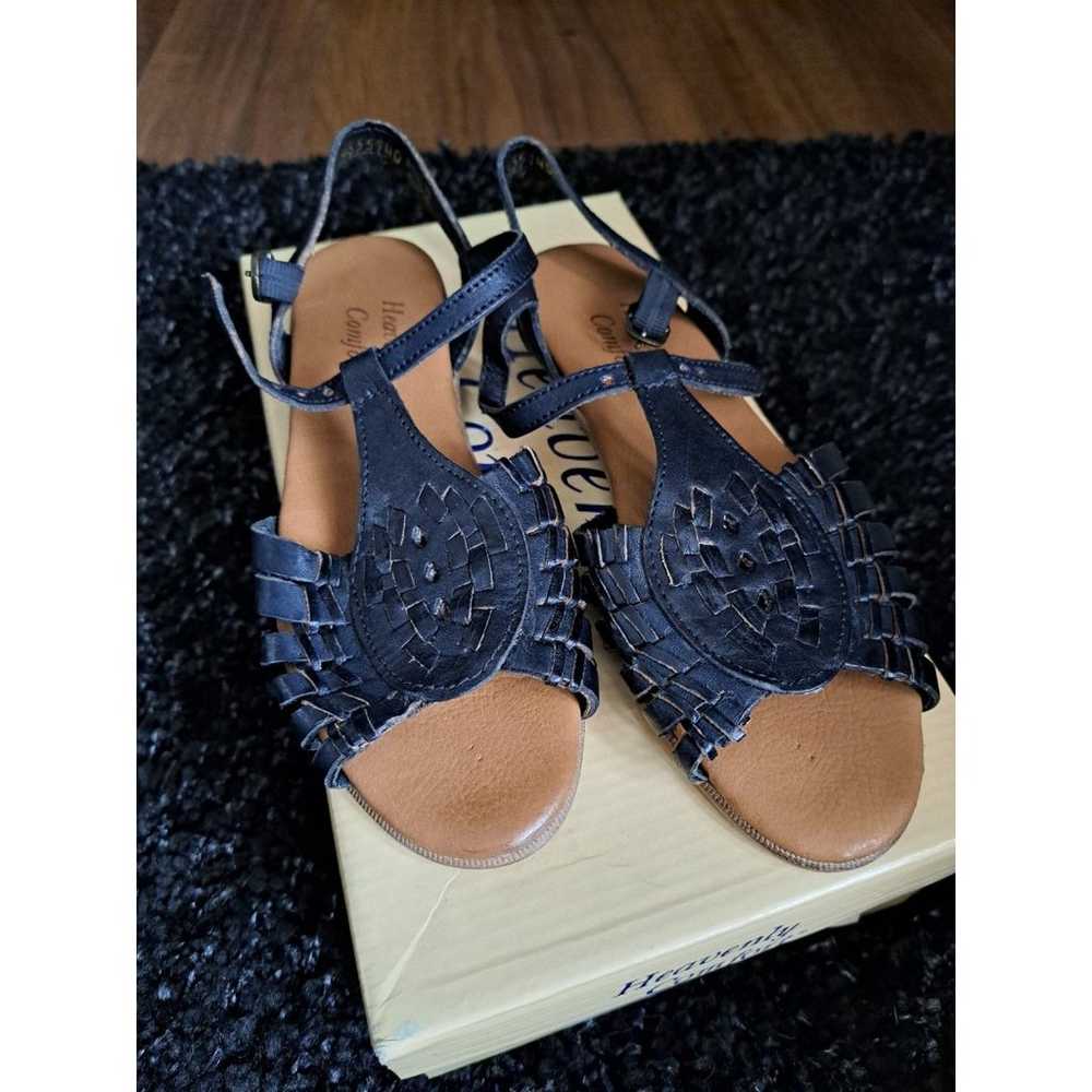 Heavenly Comfort Vintage Black Sandal Size 6.5 - image 1