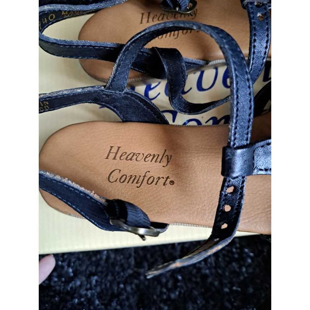 Heavenly Comfort Vintage Black Sandal Size 6.5 - image 8