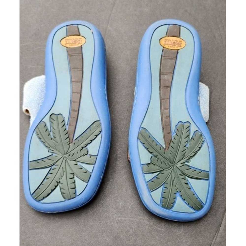 Born Sandals Slide Blue Suede Flat Shoes Size 5.5… - image 8