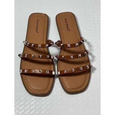 Pierre Dumas Studded Sandal in New Tan~Size 8 - image 1