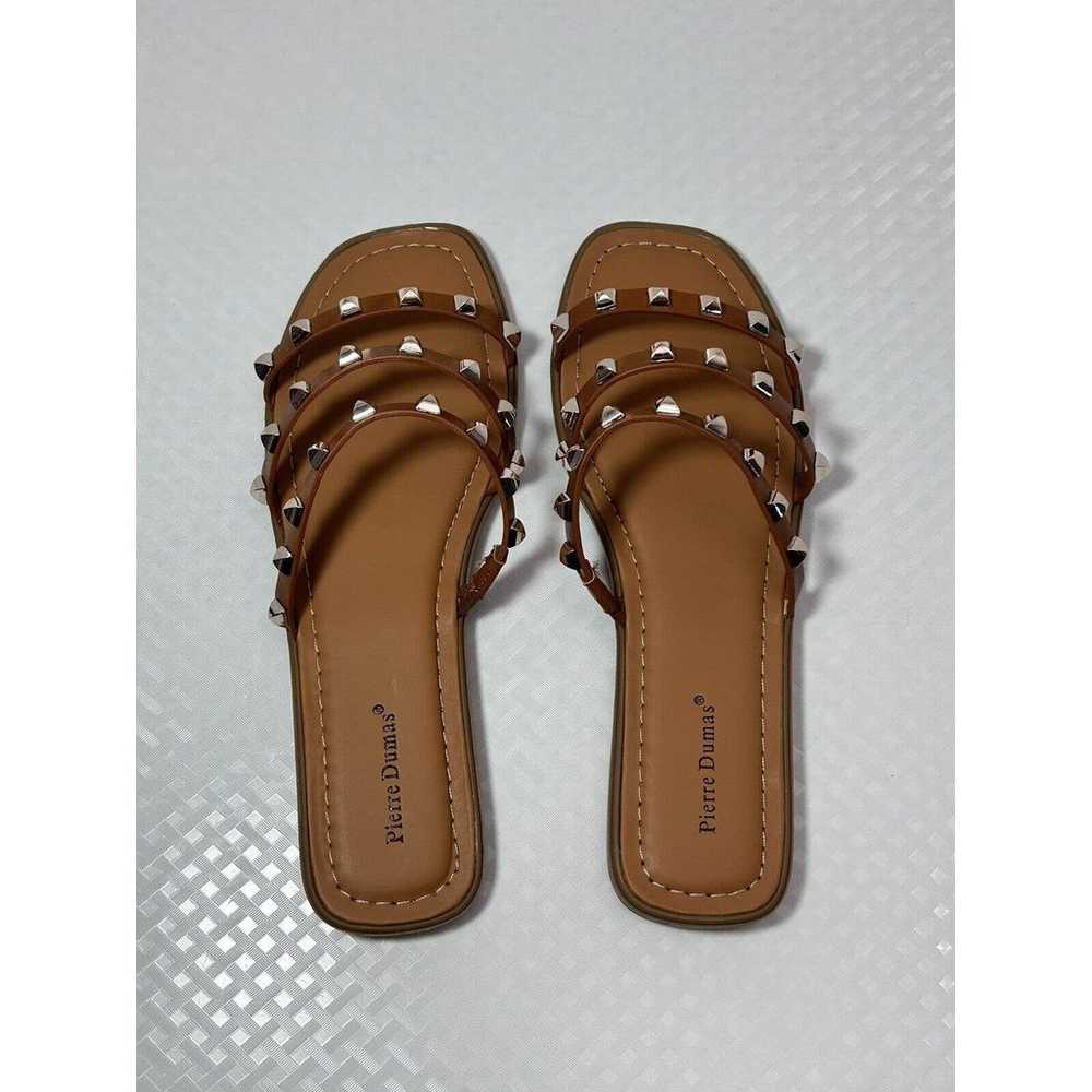 Pierre Dumas Studded Sandal in New Tan~Size 8 - image 2