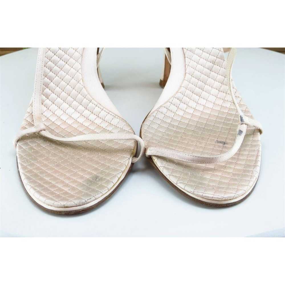 BCBG Sz 8 B Beige Strappy Fabric Women Sandals - image 2