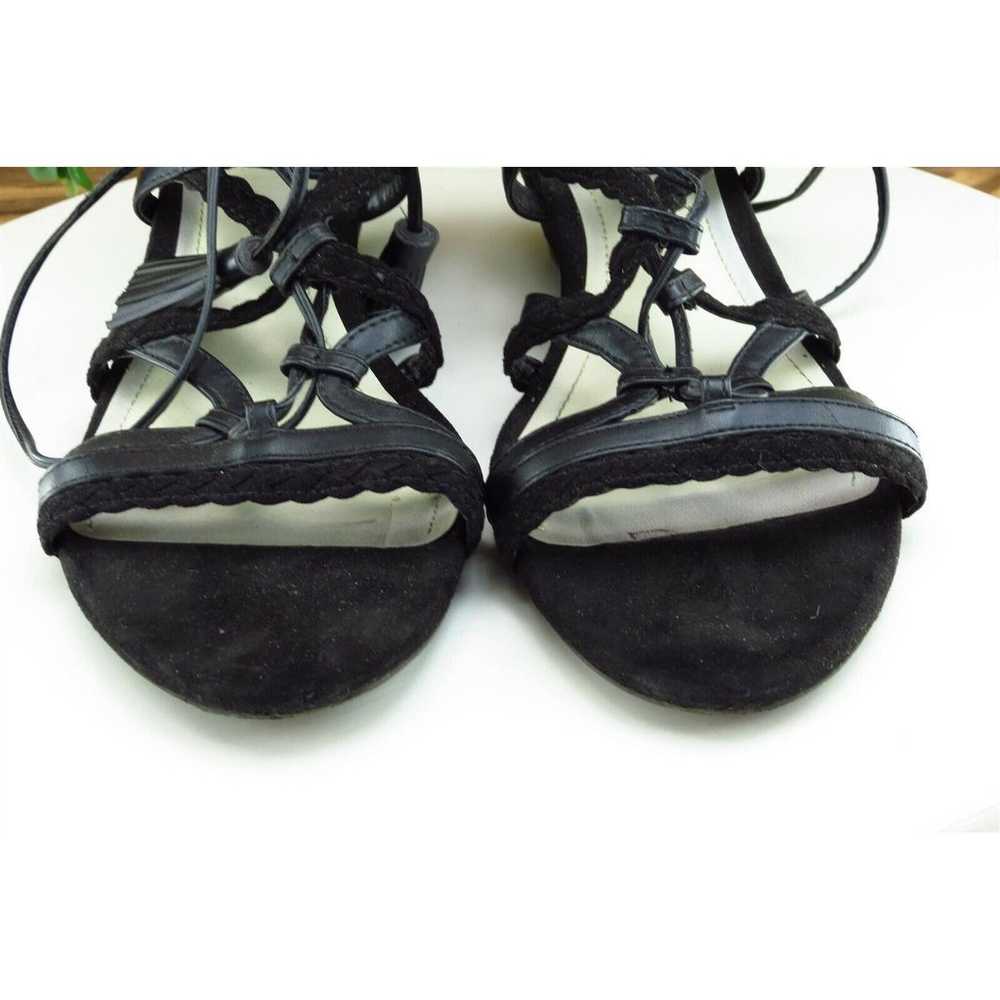 BCBGeneration Sz 10 M Black Strappy Leather Women… - image 2