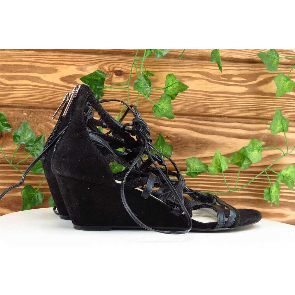 BCBGeneration Sz 10 M Black Strappy Leather Women… - image 4