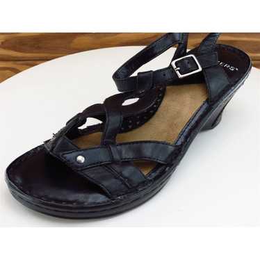 DOCKERS Size 6 Sandal Strappy Black Leather Women 