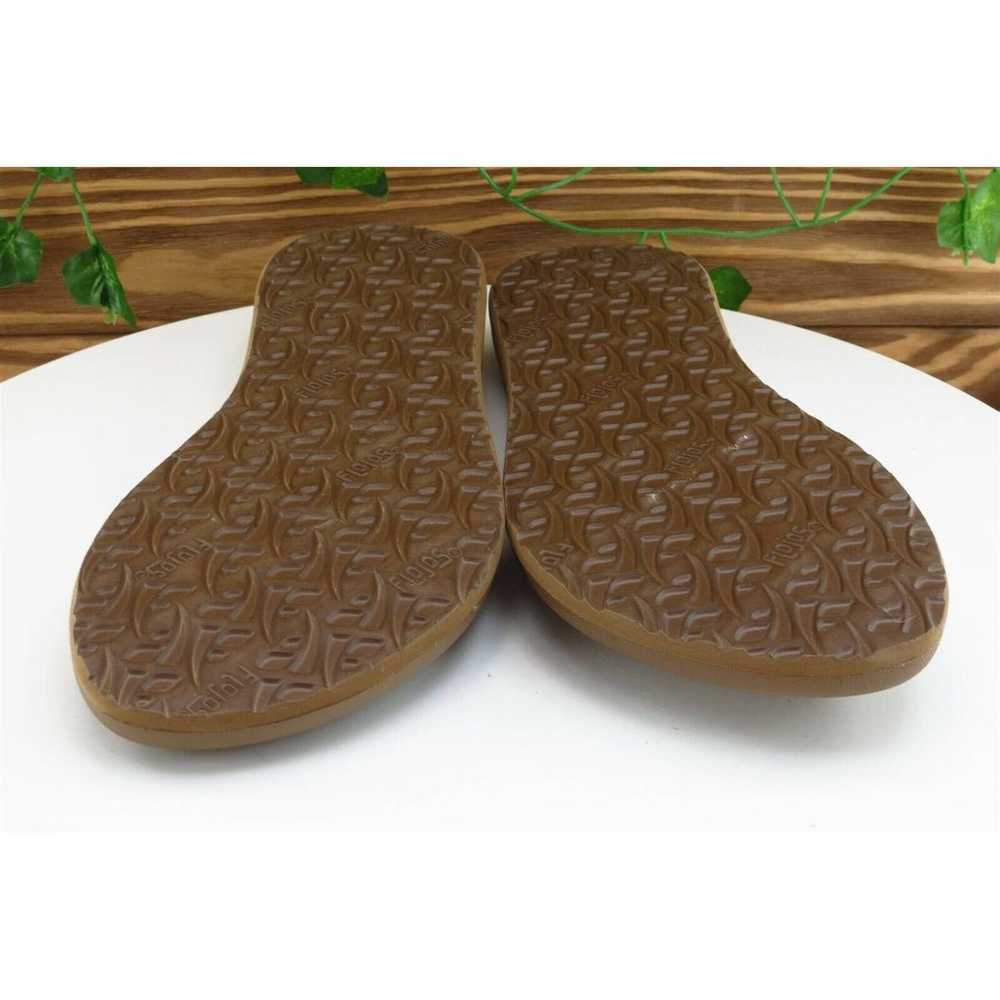 Flojos Sz 7 M Brown Flip Flop Synthetic Women San… - image 7