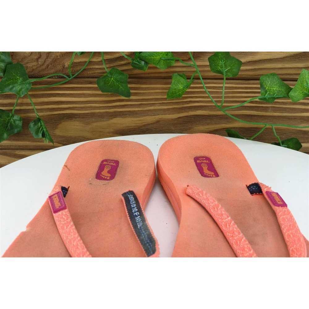 Sanuk Sz 10 M Orange Flip Flop Fabric Women Sanda… - image 3