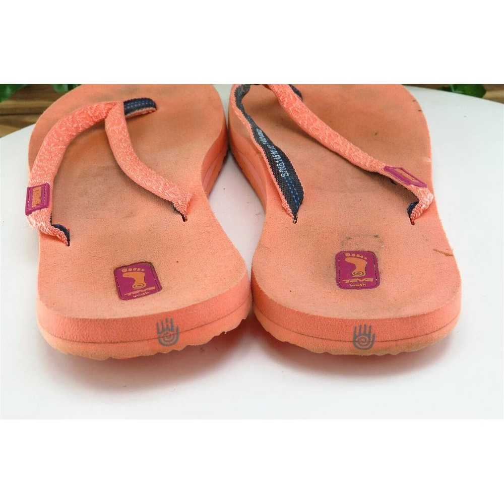 Sanuk Sz 10 M Orange Flip Flop Fabric Women Sanda… - image 5