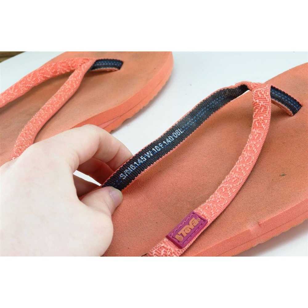 Sanuk Sz 10 M Orange Flip Flop Fabric Women Sanda… - image 6