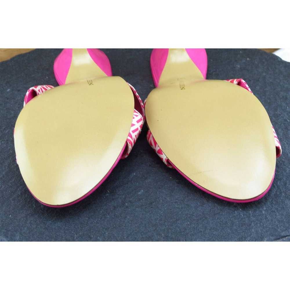 Anne Klein Sz 9 M Pink Slide Fabric Women Sandals - image 8