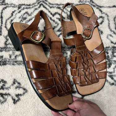 Vintage 90s Y2K Faded Glory Leather Sandals Size 9