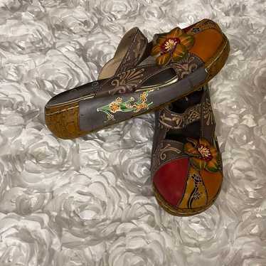 Vintage floral clogs - image 1