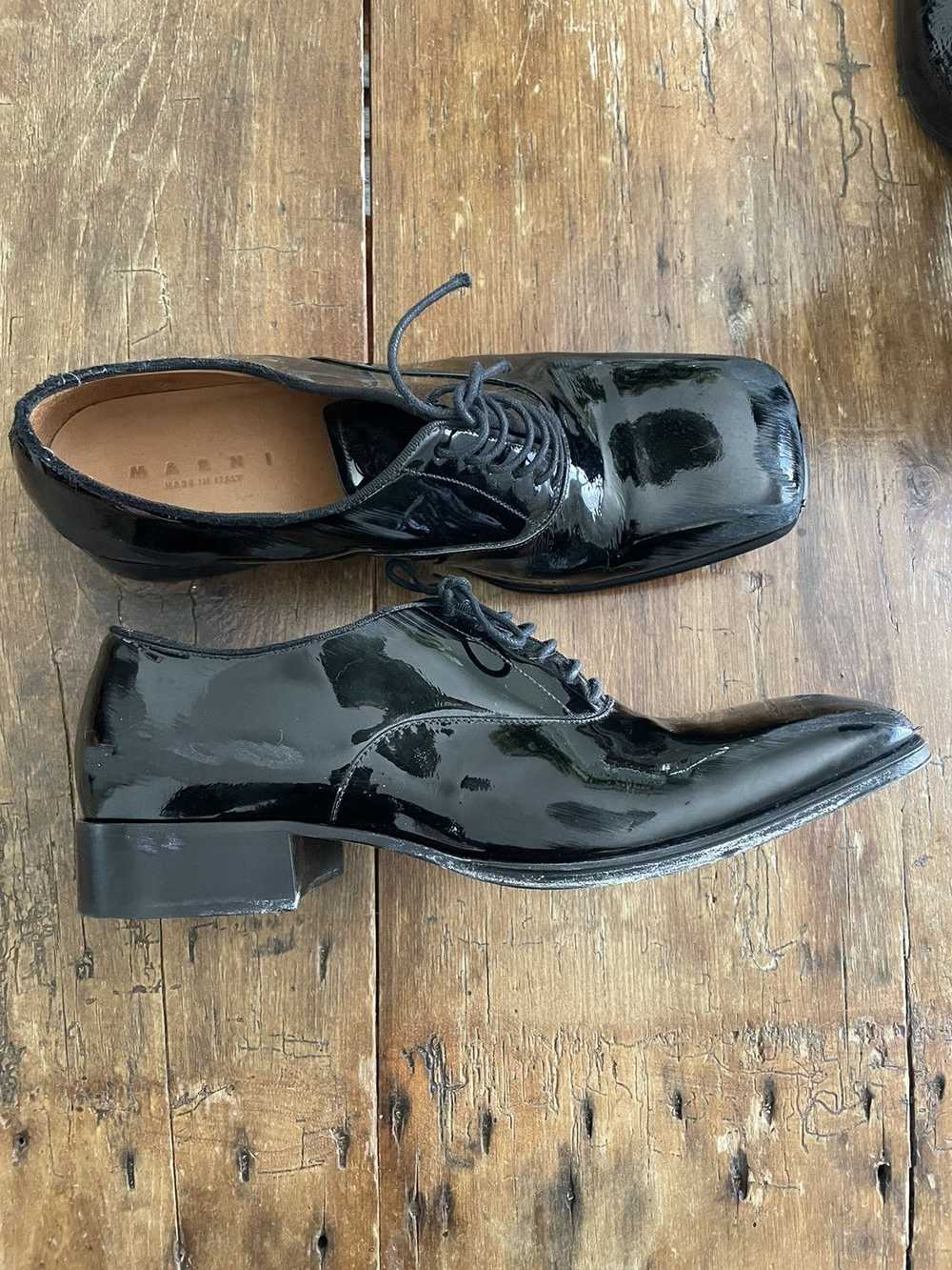 Marni Marni Patent Leather Distressed Derbys - image 2