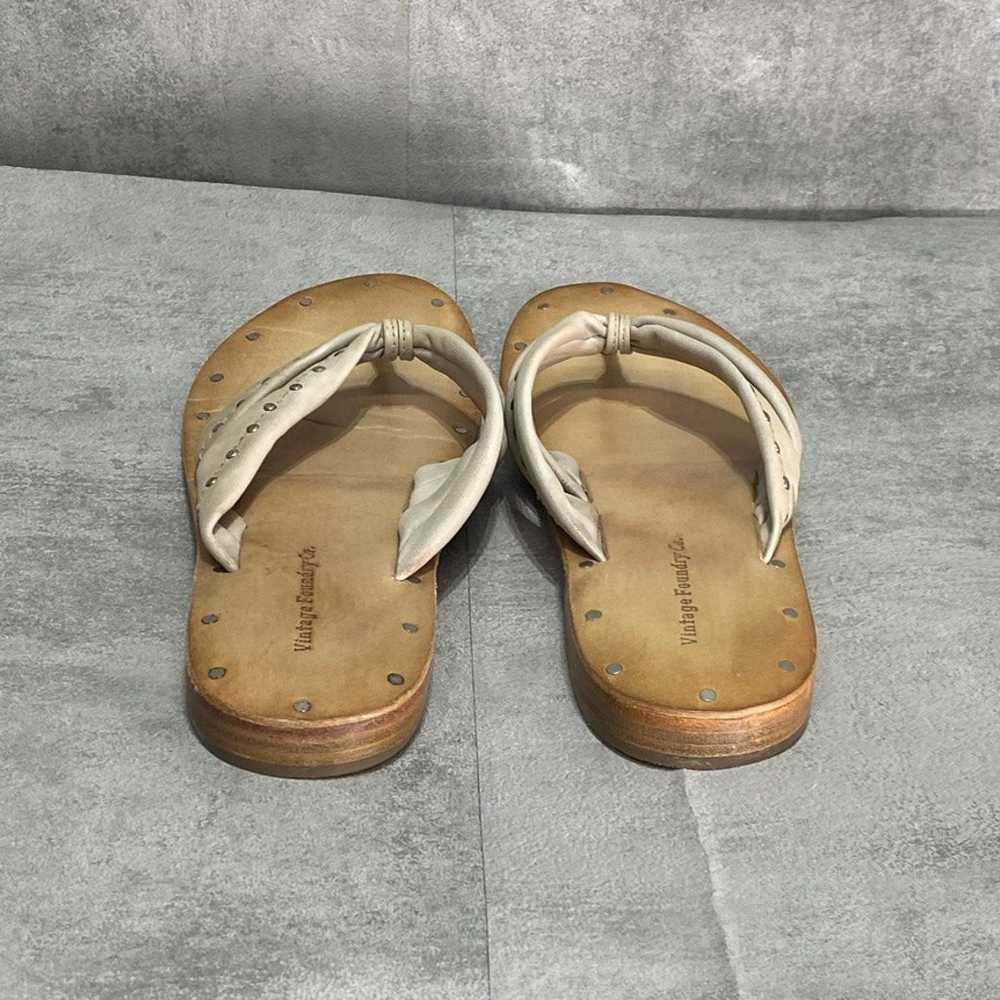 VINTAGE FOUNDRY CO Off White Hera Thong Sandals S… - image 3