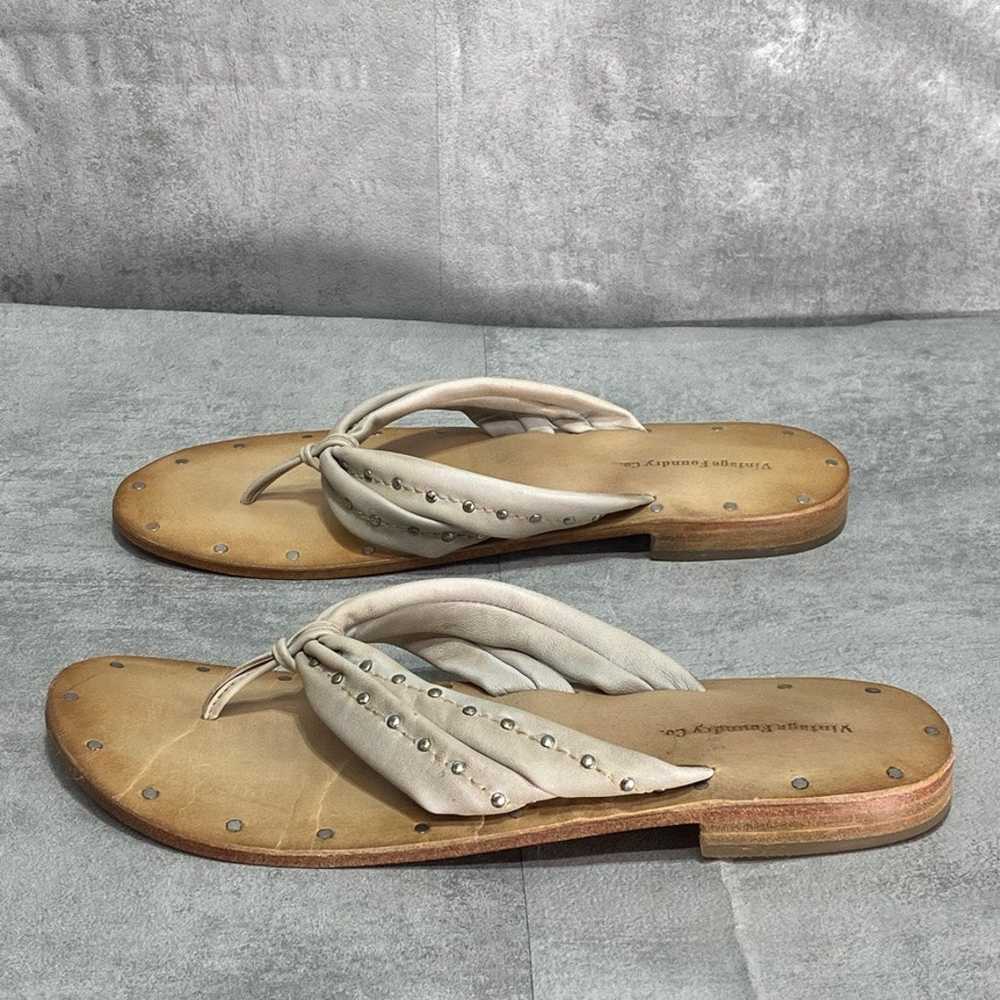 VINTAGE FOUNDRY CO Off White Hera Thong Sandals S… - image 4