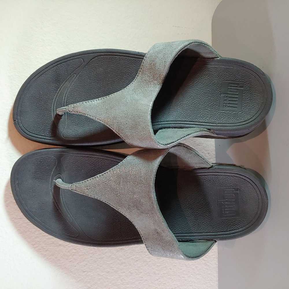 Fitflop Lulu Women's Size 9 Grey Suede Shimmer Br… - image 1