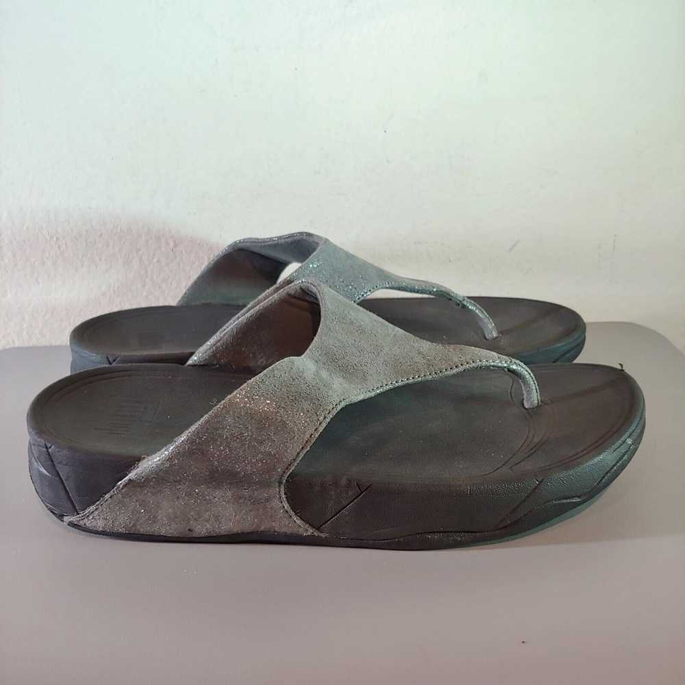 Fitflop Lulu Women's Size 9 Grey Suede Shimmer Br… - image 3