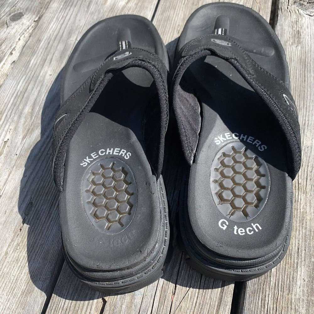 Vintage Y2K Skechers G-Tech Black Thong Trail San… - image 3