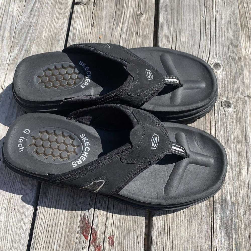 Vintage Y2K Skechers G-Tech Black Thong Trail San… - image 4