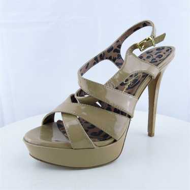 Jessica Simpson Women Strappy Shoes Brown Patent … - image 1