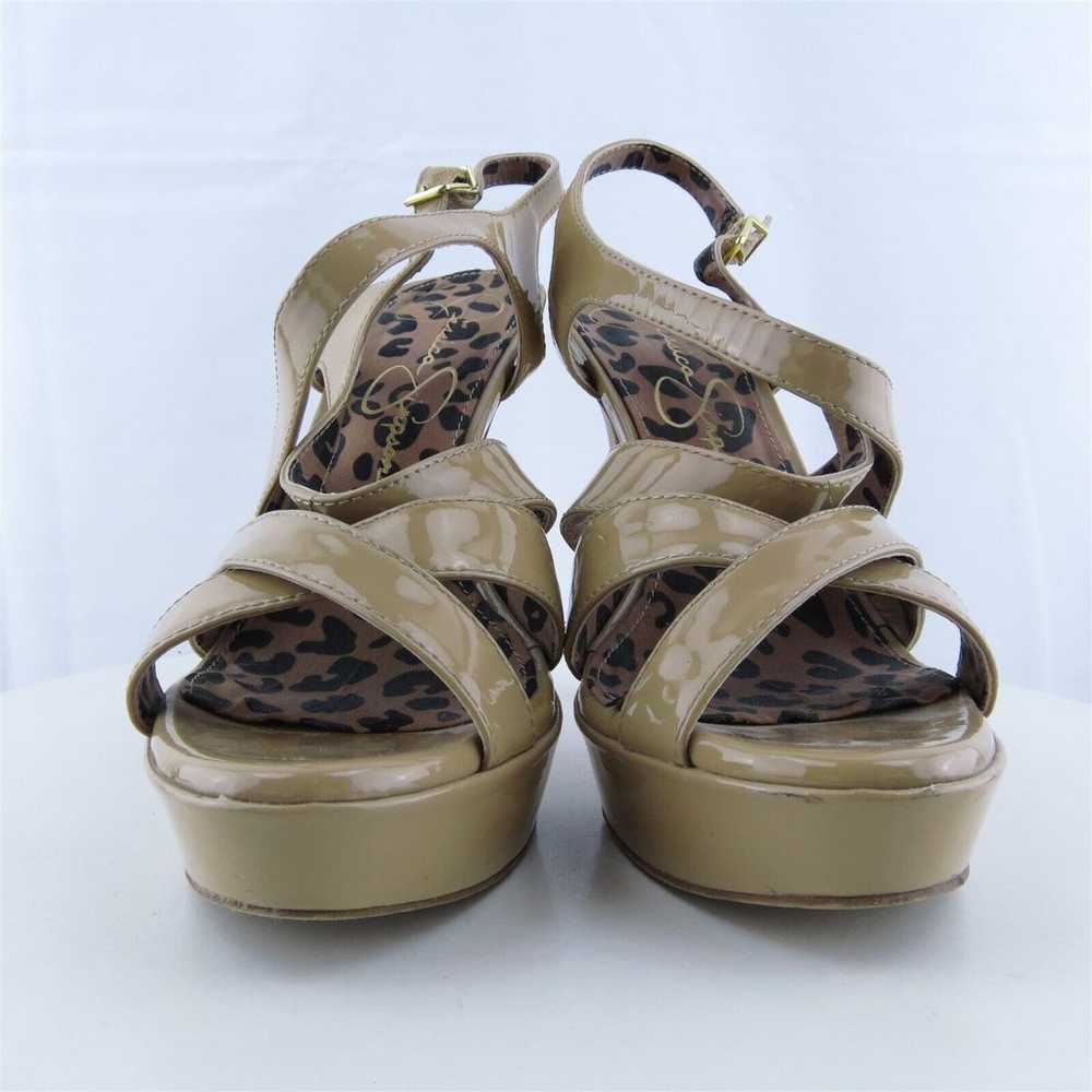 Jessica Simpson Women Strappy Shoes Brown Patent … - image 2