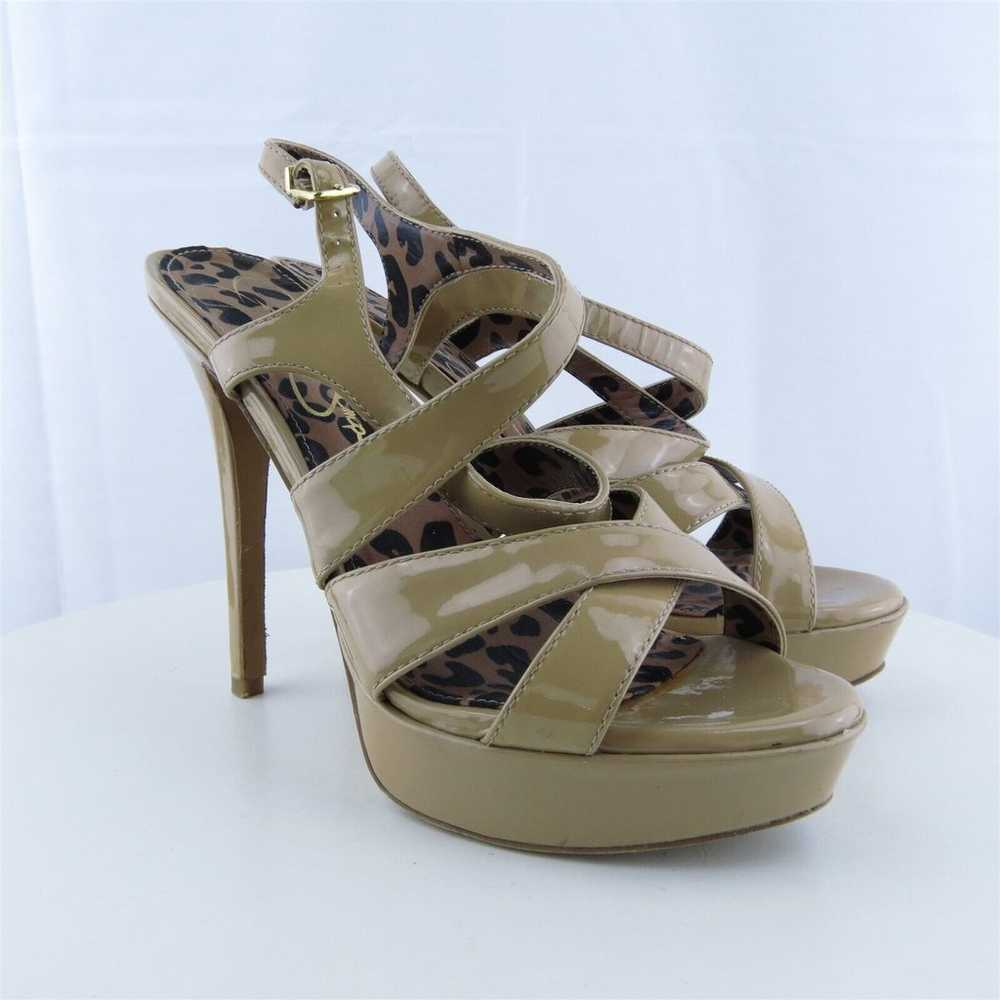 Jessica Simpson Women Strappy Shoes Brown Patent … - image 4