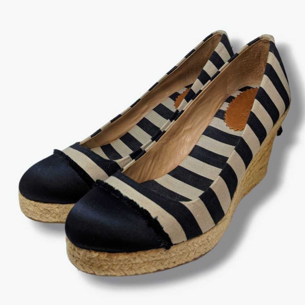 J. Crew | Seville Canvas Satin Striped Espadrille… - image 2